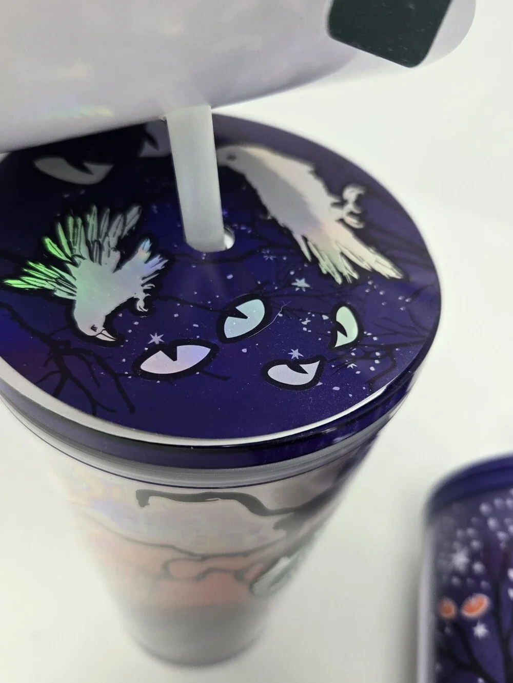 STARBUCKS HALLOWEEN ACRYLIC TUMBLER BUNDLE 2 VENTI 1 GRANDE NWT GLOW IN THE DARK